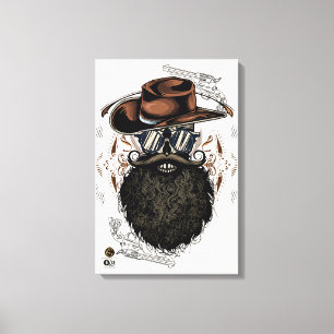 Toile Tête de mort hipster skulls western cowboy