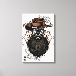 Toile Tête de mort hipster skulls western cowboy