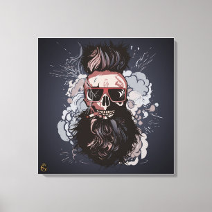 Toile Tête de mort punk hipster G-skulls crâne musisian