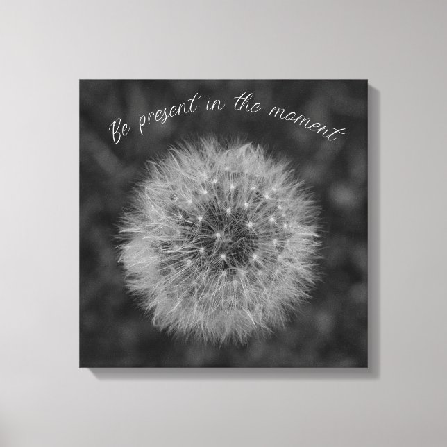 Toile Tête de semence de Dandelion. Soyez Présents En Ce (Recto)