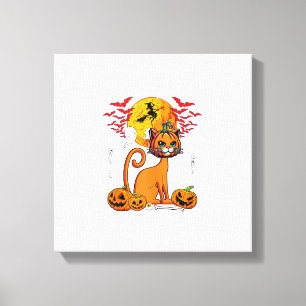 Toile Tête d'Halloween d'horreur de citrouille sculptée