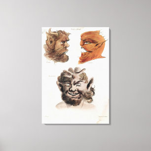 Toile Têtes des démons mauvais