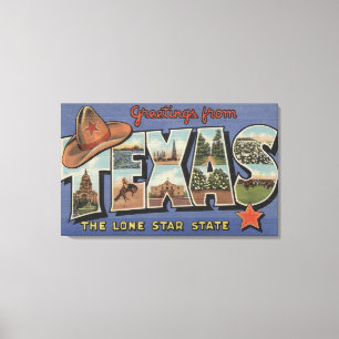 Toile TexasSalutations De L'État Lone Star