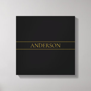 Toile Texte et lignes Gold personnalisables
