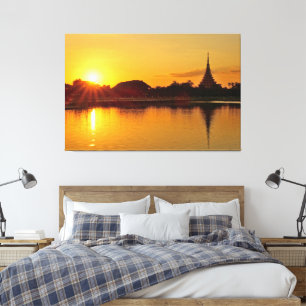 Toile Thailand - sunset in Khon Kaen