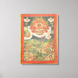 Toile Thangka du Paradis d'Amitabha