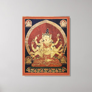 Toile Thangka tibétain de Guhyasamaja Akshobhyavajra