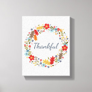 Toile Thanksgiving Thanksgiving Automne Wreath Canvas Wa