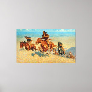 Toile The Buffalo Runners de Frederic Remington (1909)