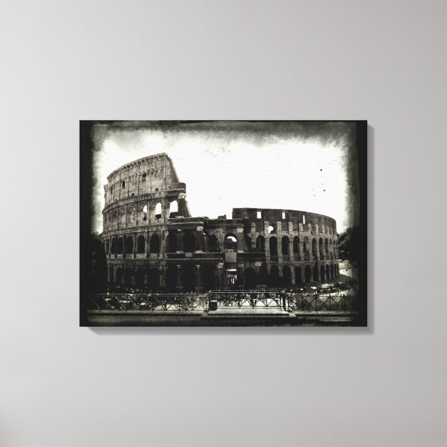 Toile The Colosseum in Black and White (Recto)