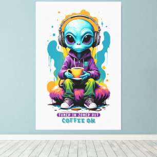 Toile Thé dans Zoned out Café On Belle Art Alien