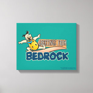 Toile The Flintstones Fred - Greetings From Bedrock