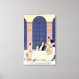 Toile The Gourmands, 1920-30 (tirage pochoir)