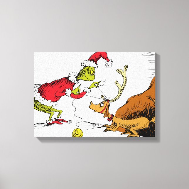 Toile The Grinch Prepares Max the Reindeer (Recto)