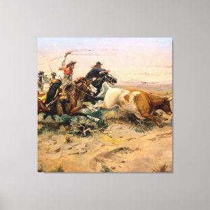 Toile « The Herd Quitter » Art occidental par Charles M 