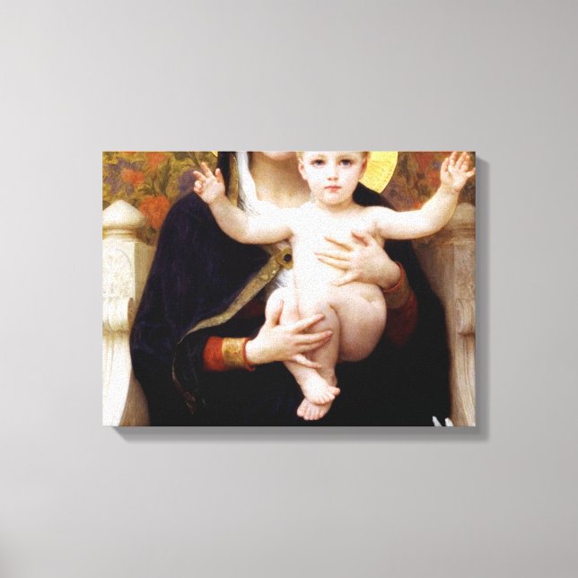 Toile The Madonna Of Lilies William Adolphe Bouguereau (Recto)