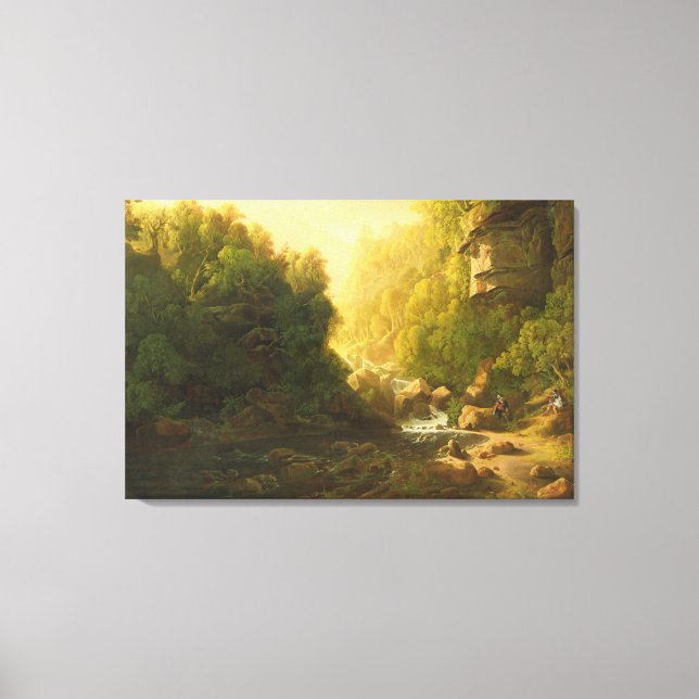 Toile The Mountain Torrent, c.1820-30 (oil on canvas) (Recto)