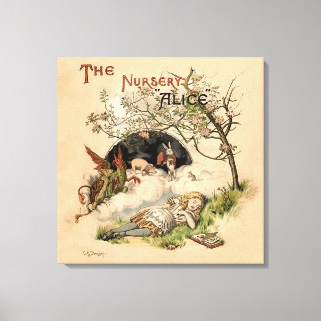 Toile The Nursery Alice 1890 Couverture Ancien Monde Mer (Recto)