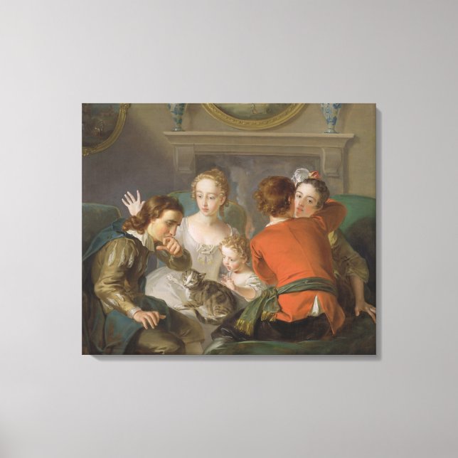 Toile The Sense of Touch, c.1744-47 (oil on canvas) (Recto)