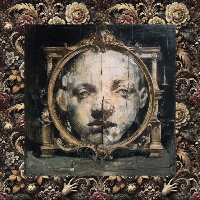 Toile The Spiritual Divide — Gothic Surreal Fine Art (The Spiritual Divide + The Seeds We Sow)