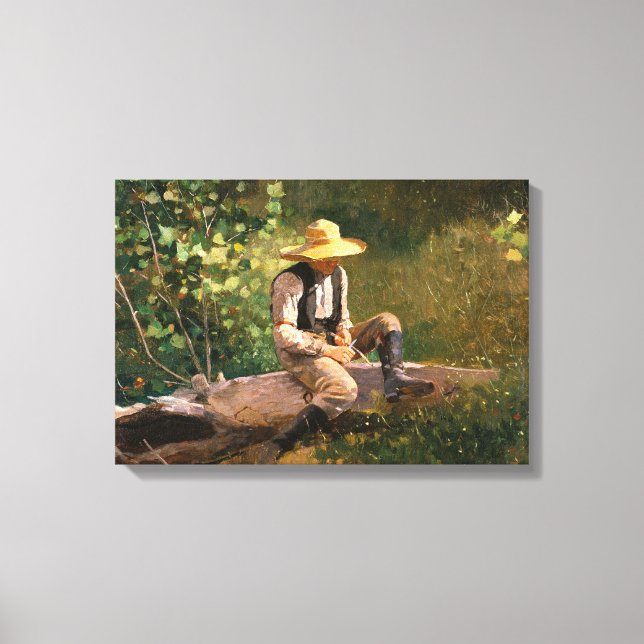 Toile The Whittling Boy (par Winslow Homer) (Recto)
