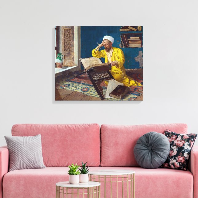 Toile Théologien islamique avec Coran | Osman Hamdi Bey  (Insitu(Salon))