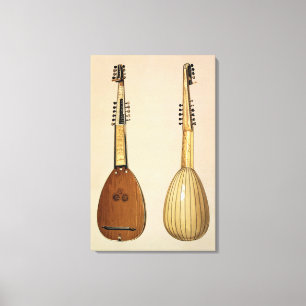 Toile Theorbo, fait par Giovanni Krebar, Padoue, 1629,