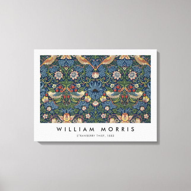 Toile Thief fraise William Morris (Recto)