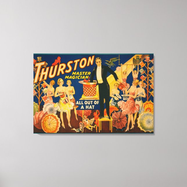 Toile Thurston, Maître Magicien "Out of a Casquette" Mag (Recto)