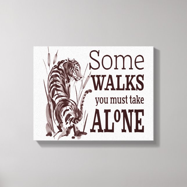 Toile Tiger Style Art Japonais Citation Motivationnelle (Recto)