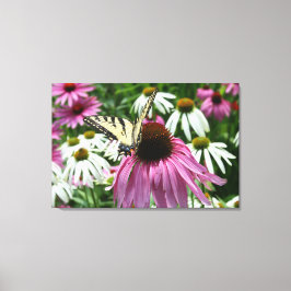 Toile Tiger Swallowtail Papillon Flower Canvas Print