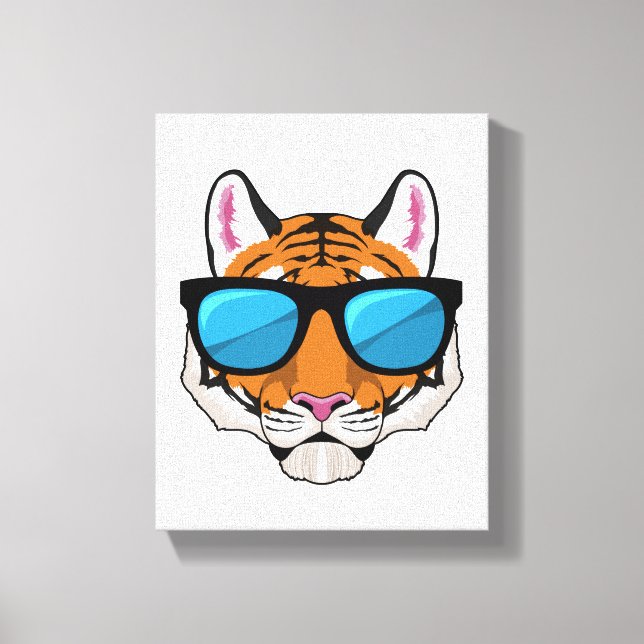 Toile Tigre avec lunettes de soleil (Recto)