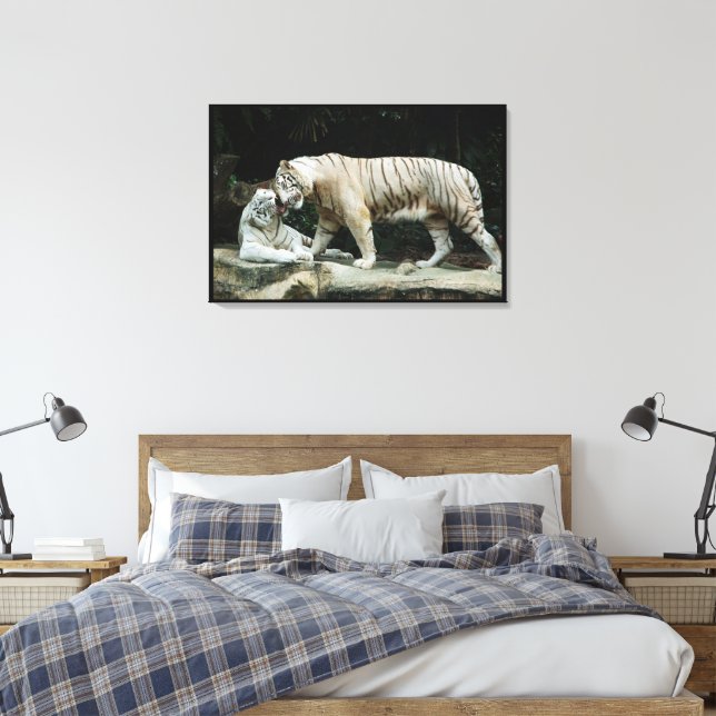 Toile Tigre Bengale Blanc Enveloppé (Insitu(Chambre))