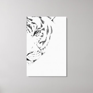 Toile tigre blanc