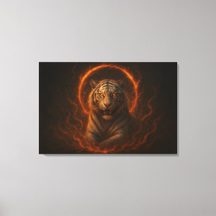 Toile Tigre Blanc Fantastique – Série Aura Mystique   Ma