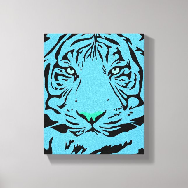 Toile Tigre bleu (Recto)
