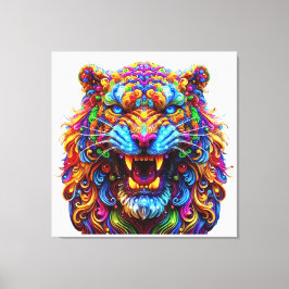 Toile Tigre brillant à la fibre