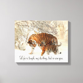 Toile Tigre et Cub "La vie est dure, ma chérie..."