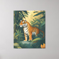 Tigre majestueux dans la Jungle Elégant Art de la