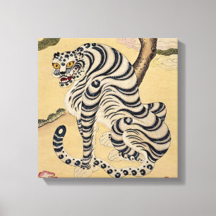 Toile Tigre rayé coréen Minhwa