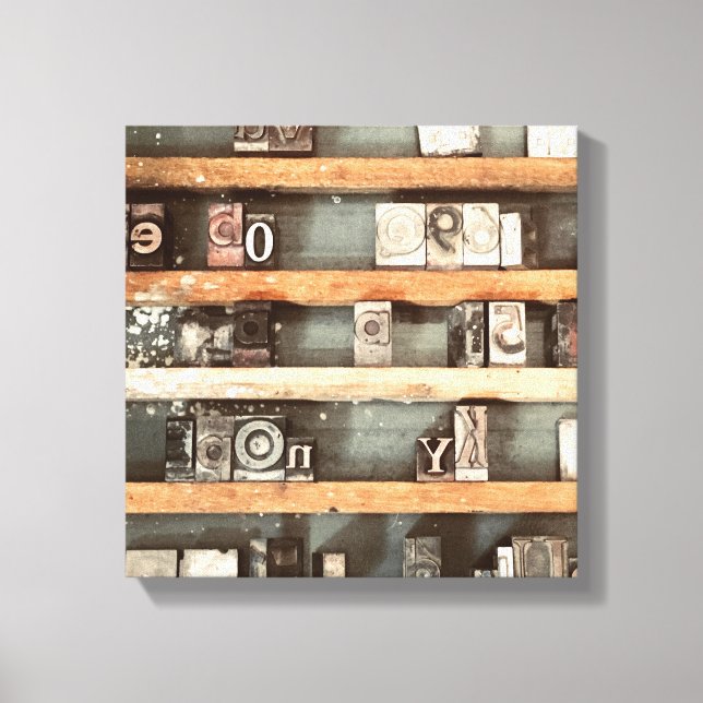 Toile timbres de bloc d'impression antique (Recto)