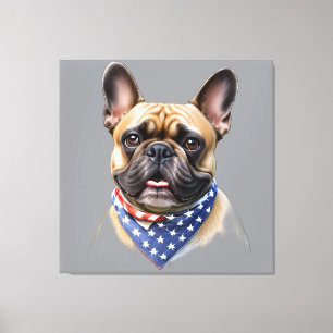 Toile Tissu de cou de bouledogue français Fête du Travai