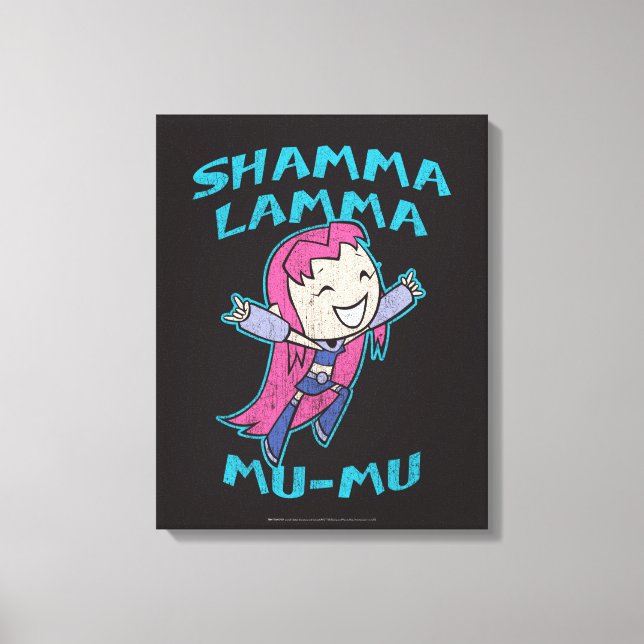 Toile Titans Ados, allez ! | Starfire "Shamma Lamma Mu-M (Recto)