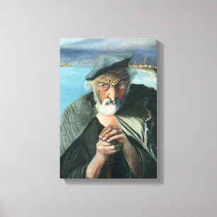 Toile Tivadar Csontváry Kosztka L'Ancien Pêcheur