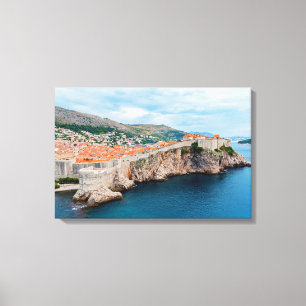 Toile Toits et murs célèbres de la vieille ville de Dubr