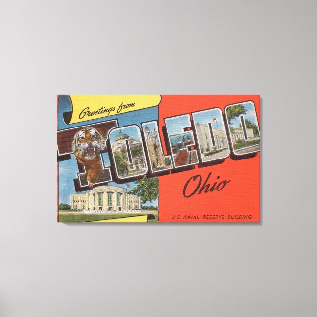 Toile Toledo (Ohio) - Bâtiment de la Réserve navale amér (Recto)