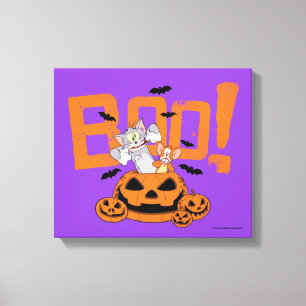 Toile Tom et Jerry Joyeux Halloween Boo
