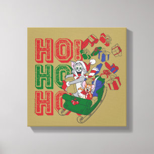 Toile Tom et Jerry livrent des cadeaux dans un soupir