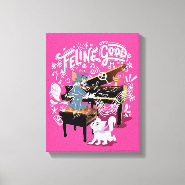 Toile Tom & Jerry Play Piano - Feline Good (Recto)