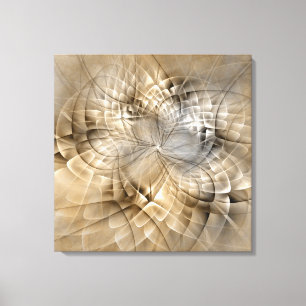 Toile Tons Terre Abstrait Art fractal moderne Texture